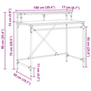 Bord Sort eg 100 x 50 x 90 cm Konstrueret træ