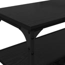 TV-skab 160 x 30 x 50 cm Sort eg Ingeniørt træ og jern