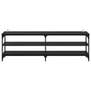 TV-skab 160 x 30 x 50 cm Sort eg Ingeniørt træ og jern