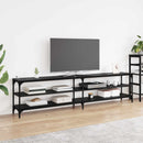 TV-skab Sort eg 200 x 30 x 50 cm Ingeniørt træ og jern