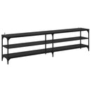 TV-skab Sort eg 200 x 30 x 50 cm Ingeniørt træ og jern