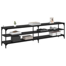 TV-skab Sort eg 200 x 30 x 50 cm Ingeniørt træ og jern