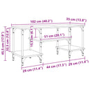 TV-skab 102 x 35 x 45,5 cm Artisan Egetræ Ingeniørt træ og jern