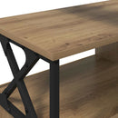 TV-skab Artisan Egetræ 90 x 33 x 45 cm Ingeniørtræ og stål