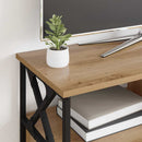 TV-skab Artisan Egetræ 90 x 33 x 45 cm Ingeniørtræ og stål