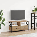TV-skab Artisan Egetræ 90 x 33 x 45 cm Ingeniørtræ og stål