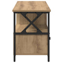 TV-skab Artisan Egetræ 90 x 33 x 45 cm Ingeniørtræ og stål