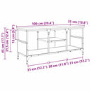 TV-skab Gammelt træ 100 x 35 x 45 cm Ingeniørt træ og jern