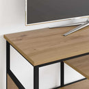 TV-skab Artisan Egetræ 100 x 35 x 45 cm Ingeniørt træ og jern