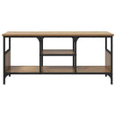 TV-skab Artisan Egetræ 100 x 35 x 45 cm Ingeniørt træ og jern