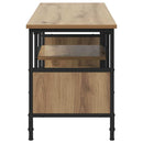 TV-skab Artisan Egetræ 100 x 35 x 45 cm Ingeniørt træ og jern