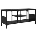 TV-skab Sort eg 100 x 35 x 45 cm Ingeniørt træ og jern
