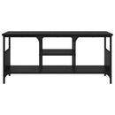 TV-skab Sort eg 100 x 35 x 45 cm Ingeniørt træ og jern