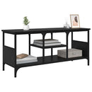 TV-skab Sort eg 100 x 35 x 45 cm Ingeniørt træ og jern