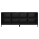 Sko skab Sort eg 131 x 35 x 50 cm Ingeniørt træ og jern