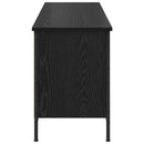 Sko skab Sort eg 131 x 35 x 50 cm Ingeniørt træ og jern