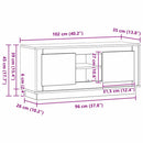 TV-skab Sort eg 102 x 35 x 45 cm Konstrueret træ