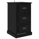 Natskab med skuffe Sort eg 39 x 39 x 67,5 cm Konstrueret træ