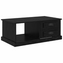 Sofabord med skuffe Sort eg 90 x 50 x 35 cm Konstrueret træ