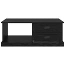 Sofabord med skuffe Sort eg 90 x 50 x 35 cm Konstrueret træ