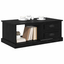 Sofabord med skuffe Sort eg 90 x 50 x 35 cm Konstrueret træ