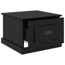Sofabord med skuffe Sort eg 50 x 50 x 35 cm Konstrueret træ