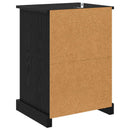 Natskab 2 pcs Sort eg 36 x 43 x 60 cm Konstrueret træ