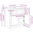 Highboard Gammelt træ 70 x 35,5 x 67,5 cm Konstrueret træ