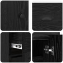 Highboard Sort eg 70 x 35,5 x 67,5 cm Konstrueret træ