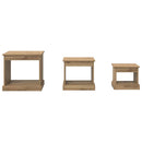 Sofabord 3 pcs Artisan Egetræ Konstrueret træ