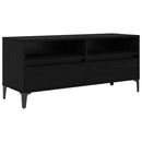 TV-skab Sort eg 100 x 34,5 x 44,5 cm Ingeniørt træ og jern