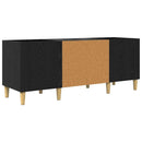 Pladeskab Sort eg 121 x 38 x 48 cm Konstrueret træ