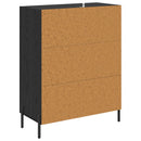 Sideboard Sort eg 69,5 x 34 x 90 cm Konstrueret træ