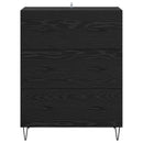 Sideboard Sort eg 69,5 x 34 x 90 cm Ingeniørt træ og jern