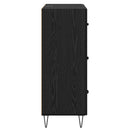 Sideboard Sort eg 69,5 x 34 x 90 cm Ingeniørt træ og jern
