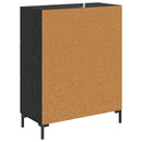 Sideboard Sort eg 69,5 x 34 x 90 cm Ingeniørt træ og jern