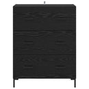 Sideboard Sort eg 69,5 x 34 x 90 cm Ingeniørt træ og jern