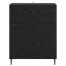 Sideboard Sort eg 69,5 x 34 x 90 cm Ingeniørt træ og jern