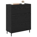 Sideboard Sort eg 69,5 x 34 x 90 cm Ingeniørt træ og jern