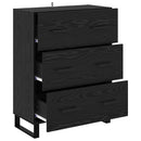 Sideboard Sort eg 69,5 x 34 x 90 cm Ingeniørt træ og jern