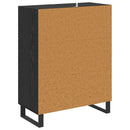 Sideboard Sort eg 69,5 x 34 x 90 cm Ingeniørt træ og jern