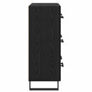 Sideboard Sort eg 69,5 x 34 x 90 cm Ingeniørt træ og jern