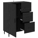 Sideboard Sort eg 69,5 x 34 x 90 cm Ingeniørt træ og jern