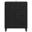 Sideboard Sort eg 69,5 x 34 x 90 cm Ingeniørt træ og jern