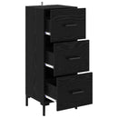 Sideboard med skuffe Sort eg 34,5 x 34 x 90 cm Konstrueret træ