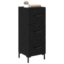 Sideboard med skuffe Sort eg 34,5 x 34 x 90 cm Konstrueret træ