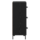 Sideboard med skuffe Sort eg 34,5 x 34 x 90 cm Konstrueret træ
