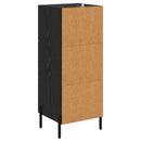 Sideboard med skuffe Sort eg 34 x 34.5 x 90 cm Konstrueret træ