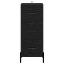 Sideboard med skuffe Sort eg 34 x 34.5 x 90 cm Konstrueret træ