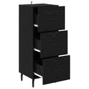 Sideboard med skuffe Sort eg 34 x 34.5 x 90 cm Konstrueret træ